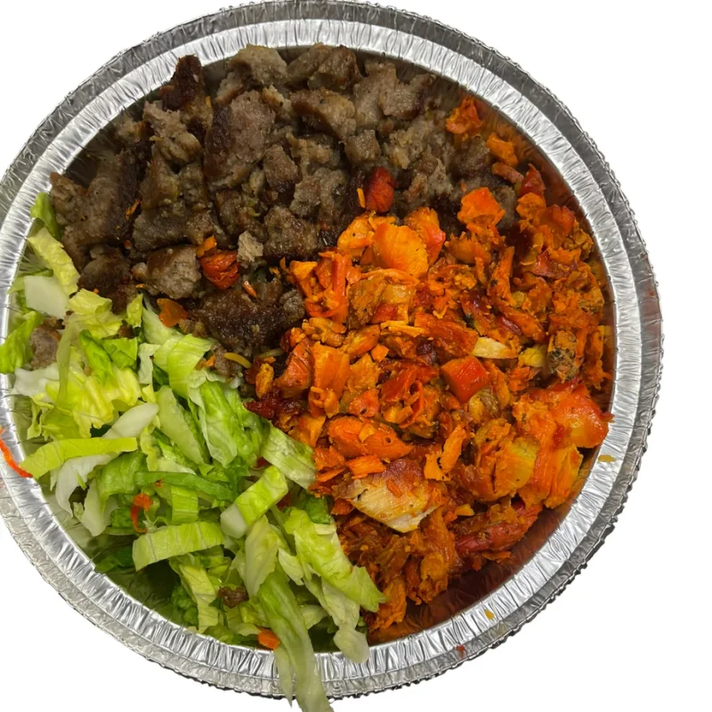 mixed gyro  over rice